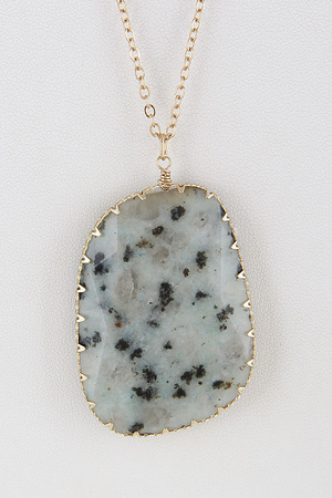 Opulent Stone Elegant Long Necklace 8ACD1