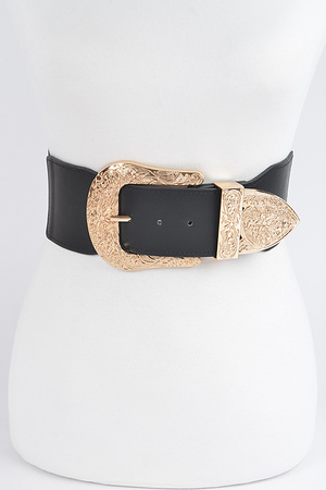 Wide Multi Metal Plus Size Elastic Belt