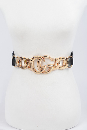 CG Buckle Plus Size Stretch Belt