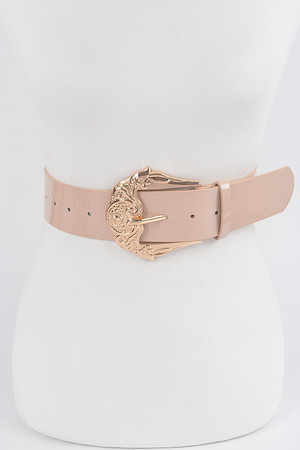 Metal Buckle Enamel Plus Size Belt