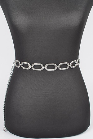 Oval Metal Plus Size Chain Belt