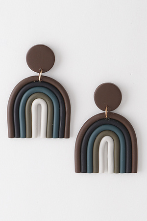 Color Striped Arch Earrings