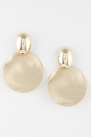 Matte Streak Disc Earrings
