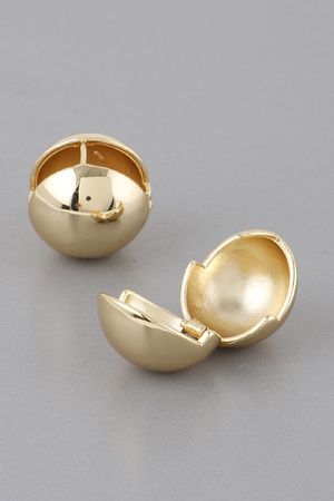 Shiny Ball Clasp Earrings