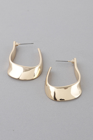 Abstract Melted Hoop Earrings