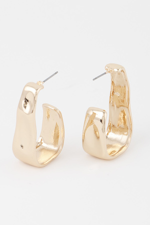 Plated Open Cuff Earrings