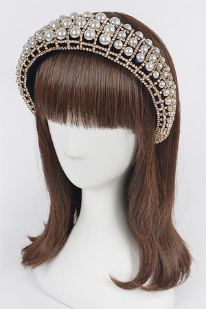 Stone and Pearl Embellished Headband
