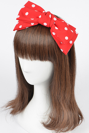 Polka Dot Ribbon Headband
