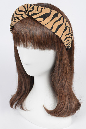 Zebra Knotted Headband.