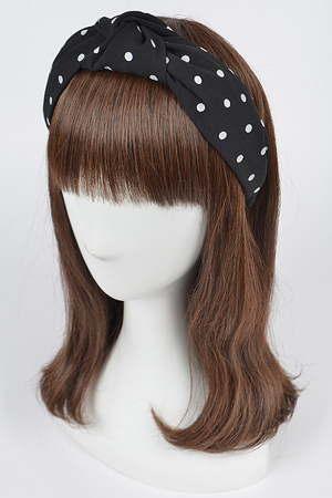 Polka Dot Knotted Headband