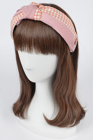 Houndstooth Knotted Headband