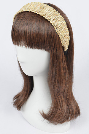 Faux Straw Head Band