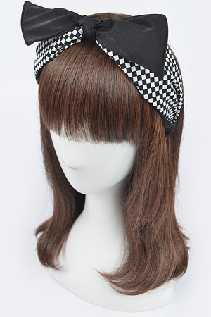 Mixed Material Bow Head Band