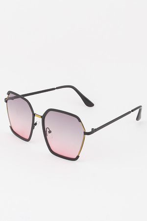Oversized Two Toned Minimal Sunglasses