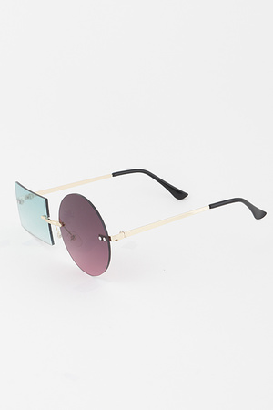 Abstract Shape Tinted Sunglasses