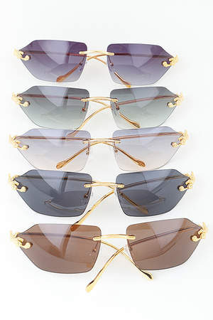 Chasing Cheetah Curved Sunglasses