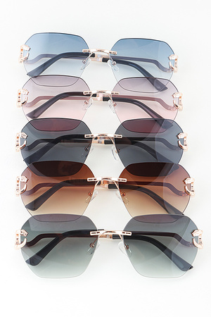 Rimless Horseshoe Metal Sunglasses