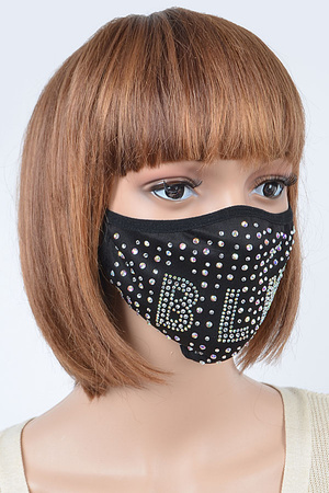 Blm Rhinestone Fashion Mask