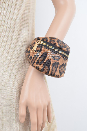 Leopard Mini Wrist Bag