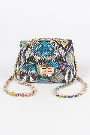 Multi Snake Quilted Mini Bag