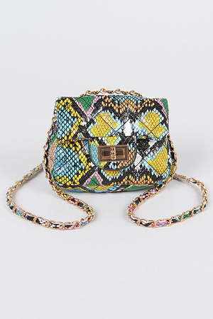 Multi Snake Quilted Mini Bag
