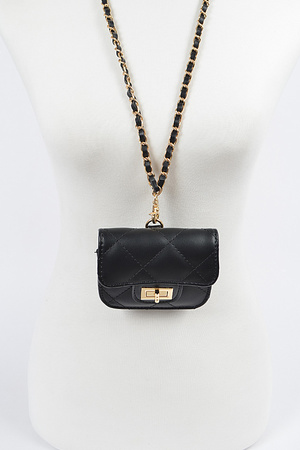 Quilted Mini Necklace Clutch