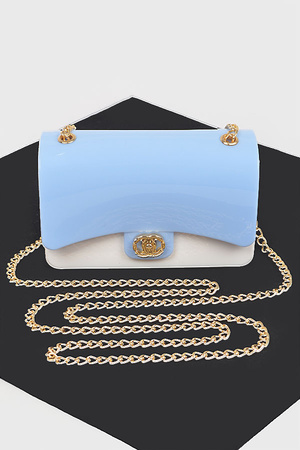 Two Toned Gold Metal Clutch