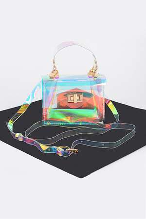 Transparent Top Handle Mini Bag