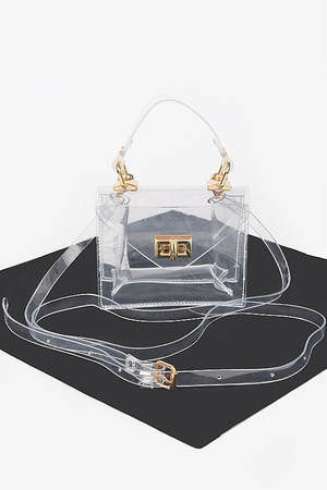 Transparent Top Handle Mini Bag