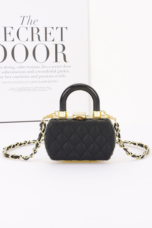 Quilted Faux Leather Mini Bag