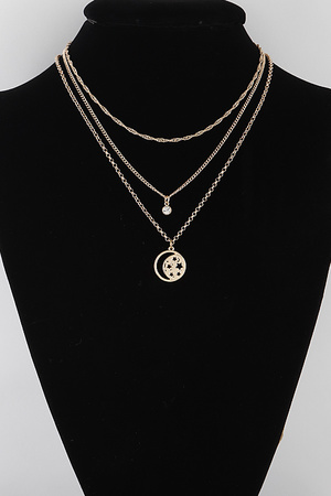 Multi Layered Night Sky Pendant Necklace