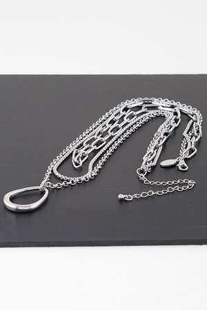Triple Oval Chain Necklace