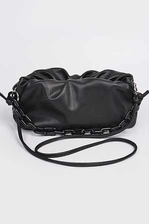 Shoulder Strap Leather Clutch.