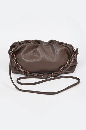 Shoulder Strap Leather Clutch.