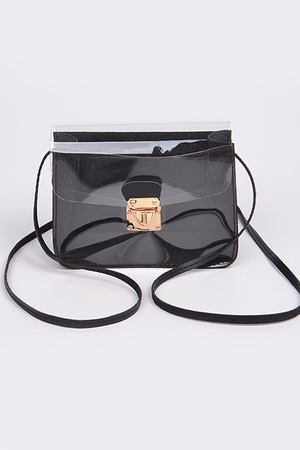 Visible Shoulder Strap Clutch.