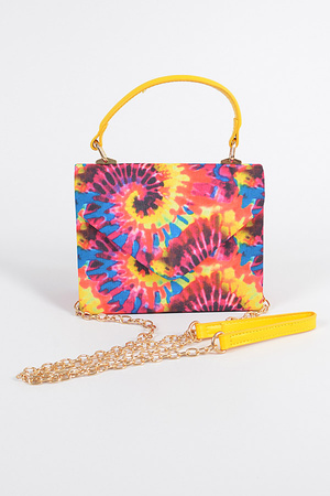 Tie Dye Print Cross Body Bag