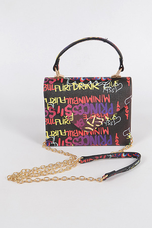 Graffiti Handle Clutch