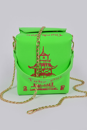 Chinese Take Away Clutch W/Handle