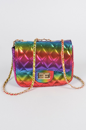 Quilted Rainbow Clutch