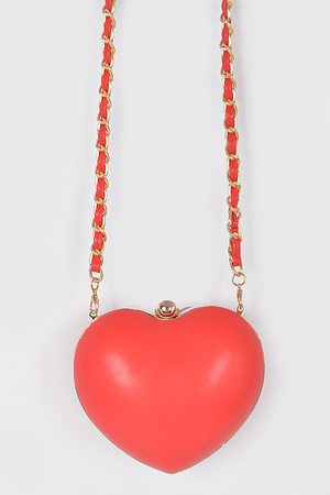 Heart Shape Framed Clutch