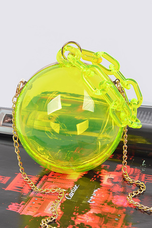 Round Clear Plastic W/Link Plastic Handle.