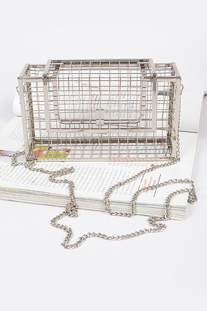 Metal Cage Box Clutch.
