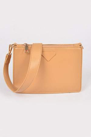 Faux Leather Simple Shoulder Bag
