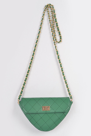 Quilted Triangle Crossbody Bag