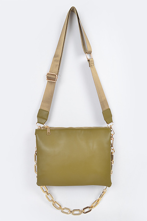 Double Chain Crossbody Bag