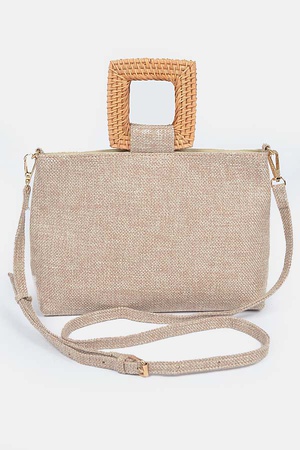 Linen Square Bag W/Handle