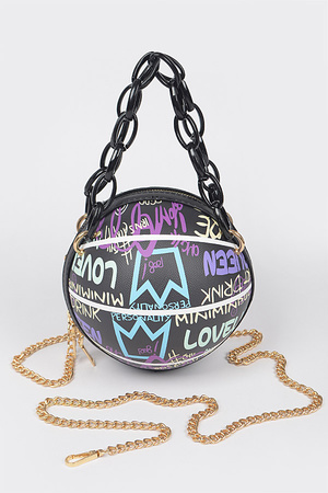 Graffiti Basketball Chain Bag