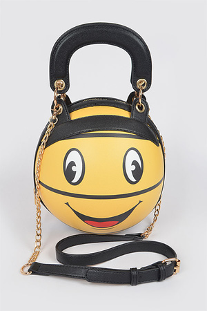 Smile Top Handle Basket Ball Bag