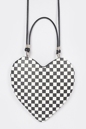 Heart Faux Leather Crossbody Bag