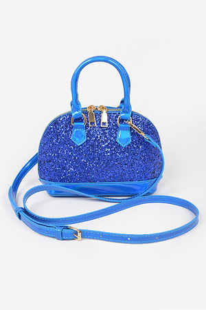 Glitter Mirror Top Handle Crossbody Bag